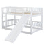 Low Bunk Bed With Slide, Fence And Ladder