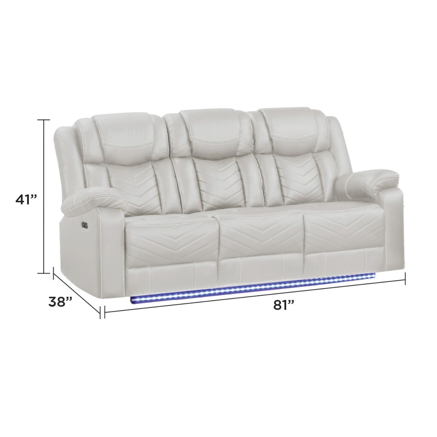 Challenger - LED Power Recliner Sofa