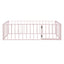 Metal Floor Bed Frame With Fence And Door