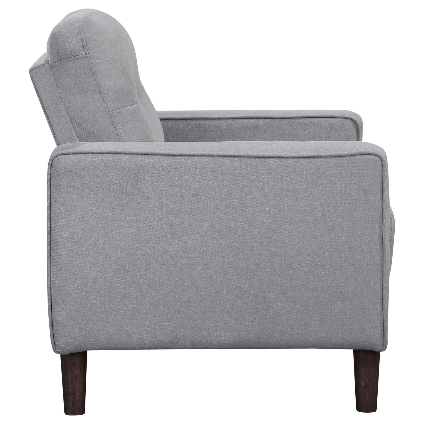 Harvey - Upholstered Tufted Accent Chair - Gray