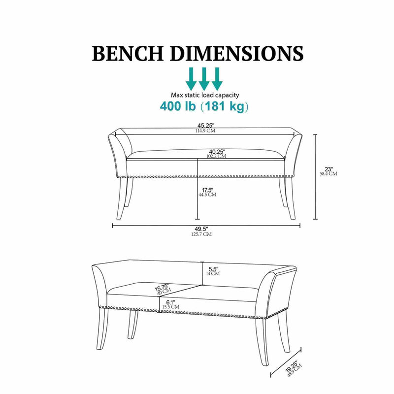 Welburn - Upholstered Bench