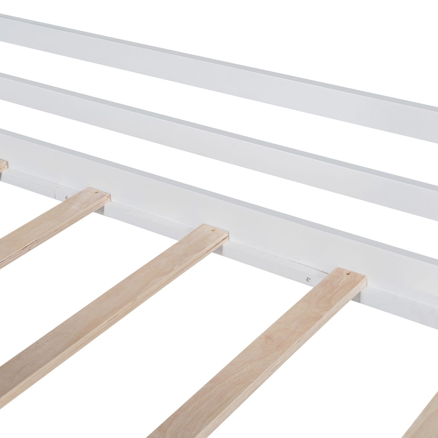 Loft House Bed With Ladder And Slide, With board And Light Strip On The Roof