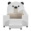 Upholstered Daybed With Bear Shaped Headboard, Hydraulic System And Breathable Fence