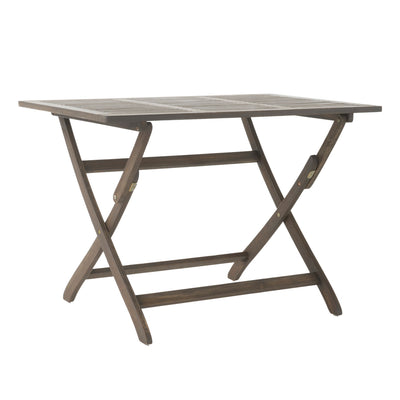 Blissique - Outdoor Foldable Wood Dining Table With Slat Design