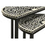 Allura - 2 Piece Demilune Nesting Table Set - Black