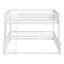 Bunk Bed Frame With Ladder And Safety Guardrails