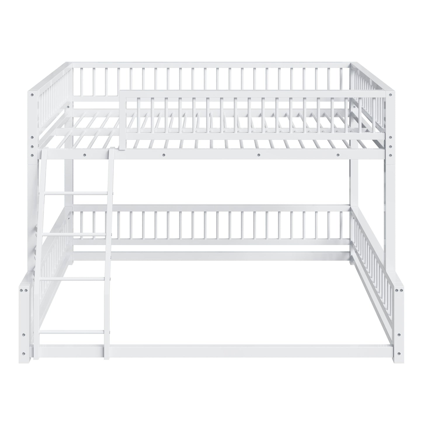 Bunk Bed With Ladder And Safety Guardrails