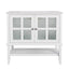 Bathroom Vanity With Ceramic Sink, Adjustable & Open Shelf