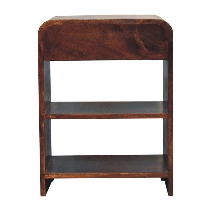 Aspen - Open Bedside Table - Dark Brown