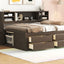Daybed With 2 Bedside Cabinets, Upper Shelves And 4 Drawers