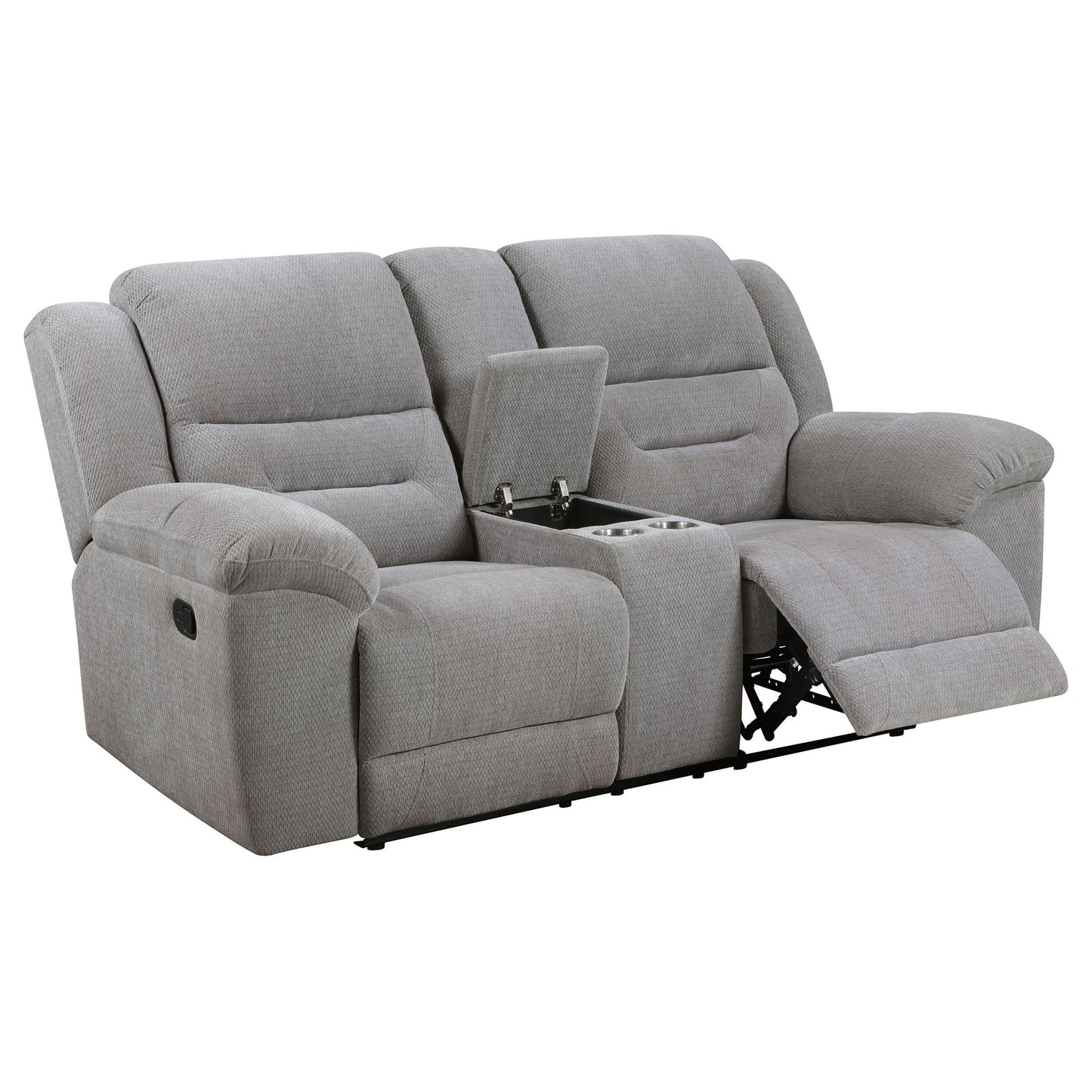 Sebring - 2 Piece Upholstered Reclining Sofa Set With Manual Recline - Gray