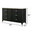 Opel - 6 Drawer Dresser - Black
