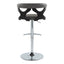 Gardenia - Contemporary Adjustable Barstool & Swivel, Rounded T Footrest (Set of 2)