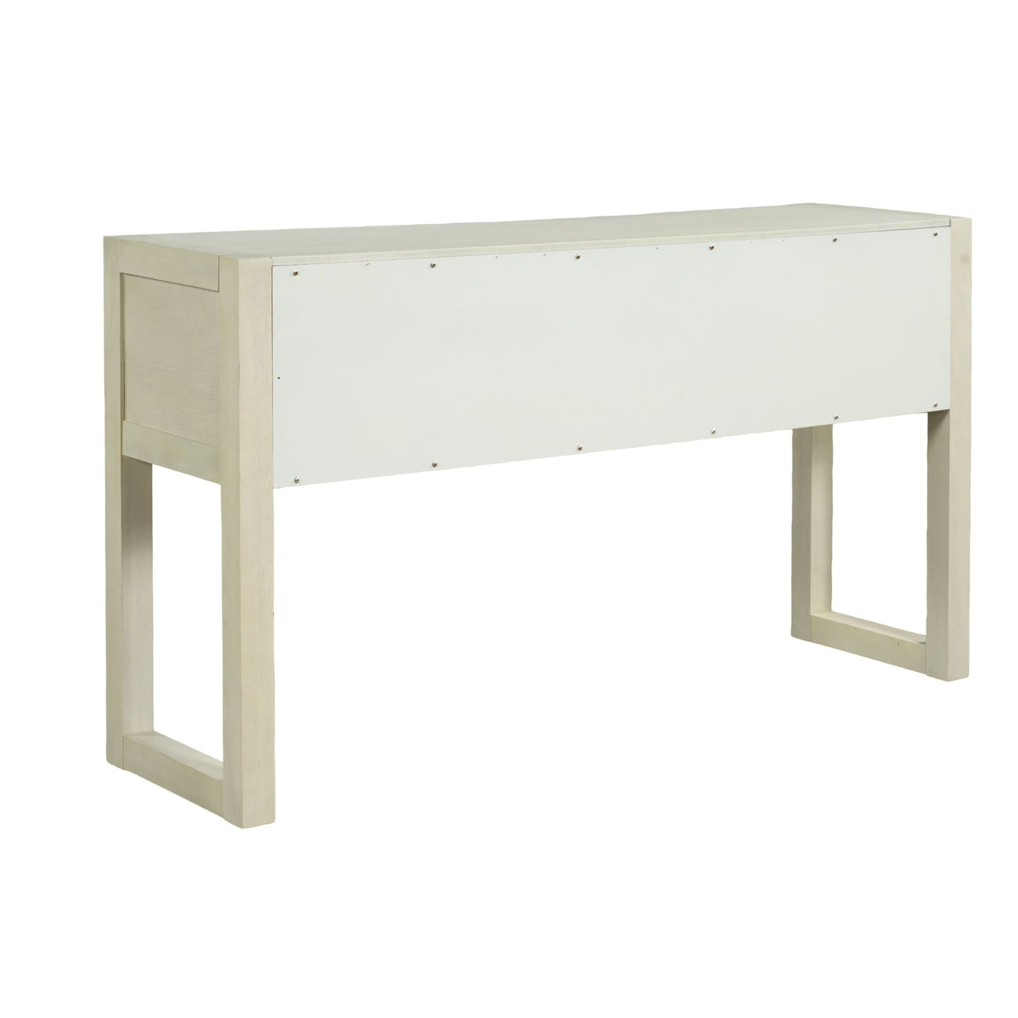 Geometric Carved Console Table With 3 Soft Close Drawers