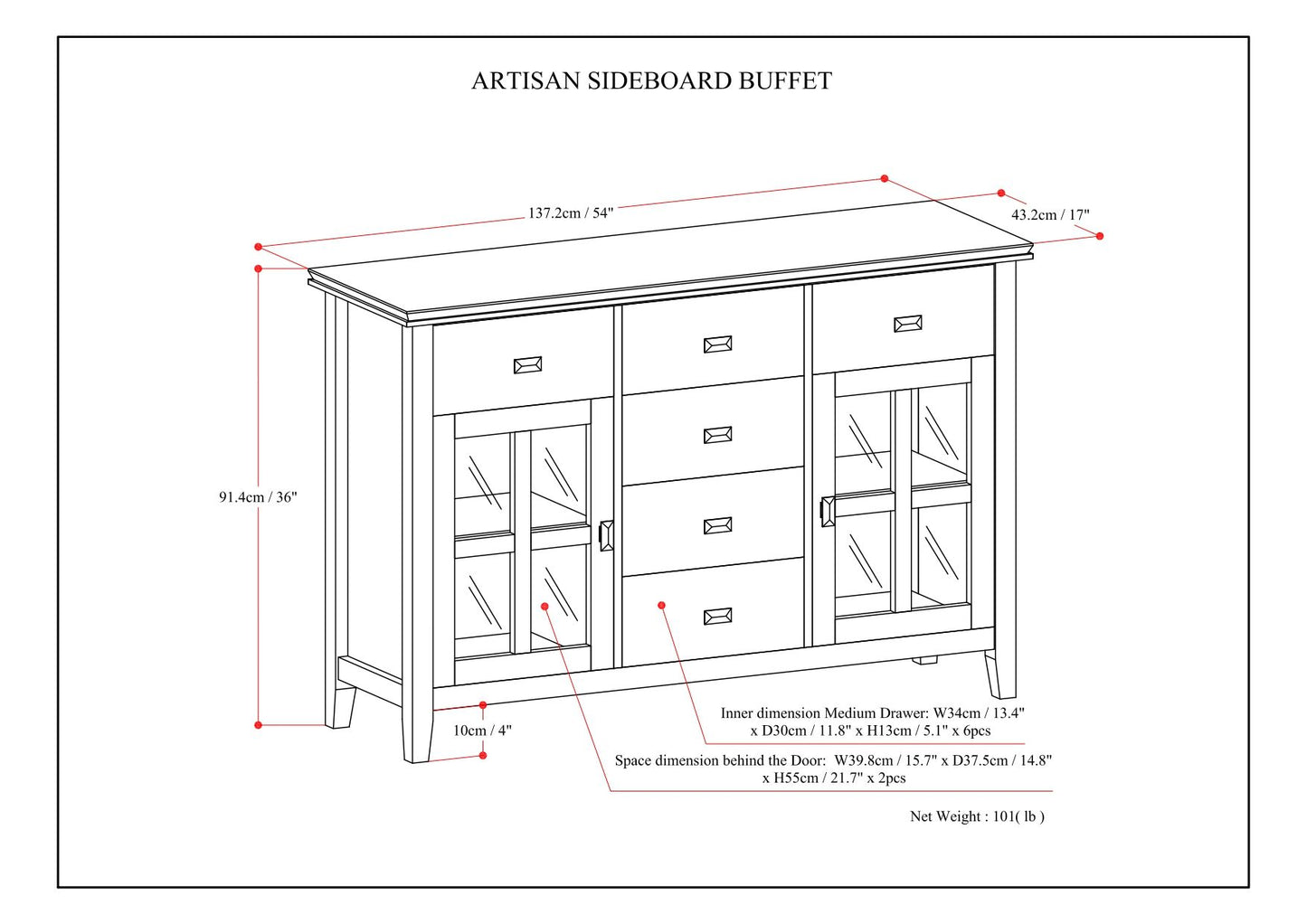 Artisan - Handcrafted Sideboard Buffet