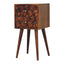 Mini Cube Carved 2 Drawer Nightstand