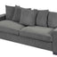 Luxe Sofa With 5 Matching Toss Pillows, Sleek Design, Spacious And Comfortable 3 Seater Couch