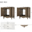 Vintage Double Sink Bathroom Vanity Set With Ceramic Sinks