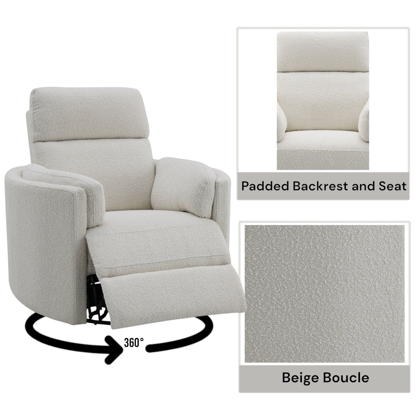 Sagen - Glider Recliner With Swivel