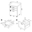 3 Drawer File Cabinetб Compact Office Storage For Home - Brown