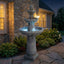 3 Tier Outdoor Garden Fountain With LED Lights - Gray