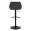 Daniella - Contemporary Adjustable Barstool With Swivel With Rounded T Footrest (Set of 2)