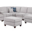 Tina - 8 Piece Upholstered Sectional With Ottoman