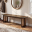 Dining Bench With Rattan Weave