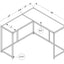 Corner Accent Console Table For Entryway, Unique L-Shaped Design