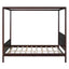 Canopy Platform Bed With Headboard And Footboard, Slat Support Leg