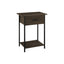 Contemporary 2 Tier Accent Table With Storage Drawer