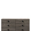 Avantika - Faux Marble Top Rustic Dresser - Gray / Marble / Oak