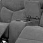 Kalen - Chenille Loveseat With Console - Gray
