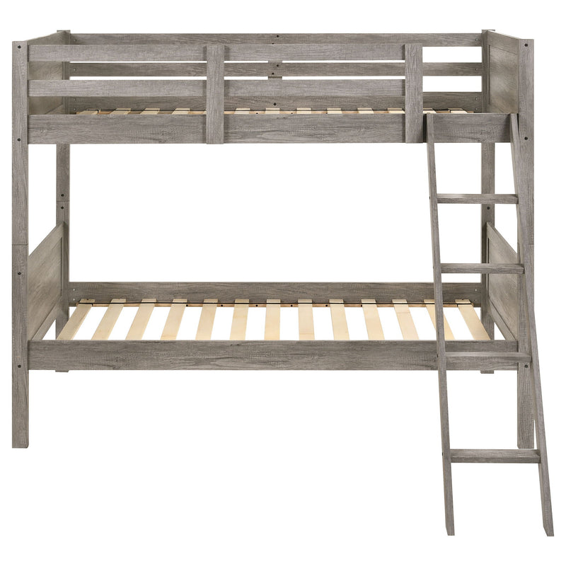 Litera doble con escalera Brenton - Gris pardo