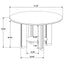 Crispin - 5 Piece Round Dining Table Set With Upholstered Chairs - Brown