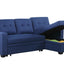 Upholstered Pull Out Sectional Sofa With Chaise