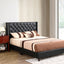 Upholstered Nailhead Trim Chic Bed