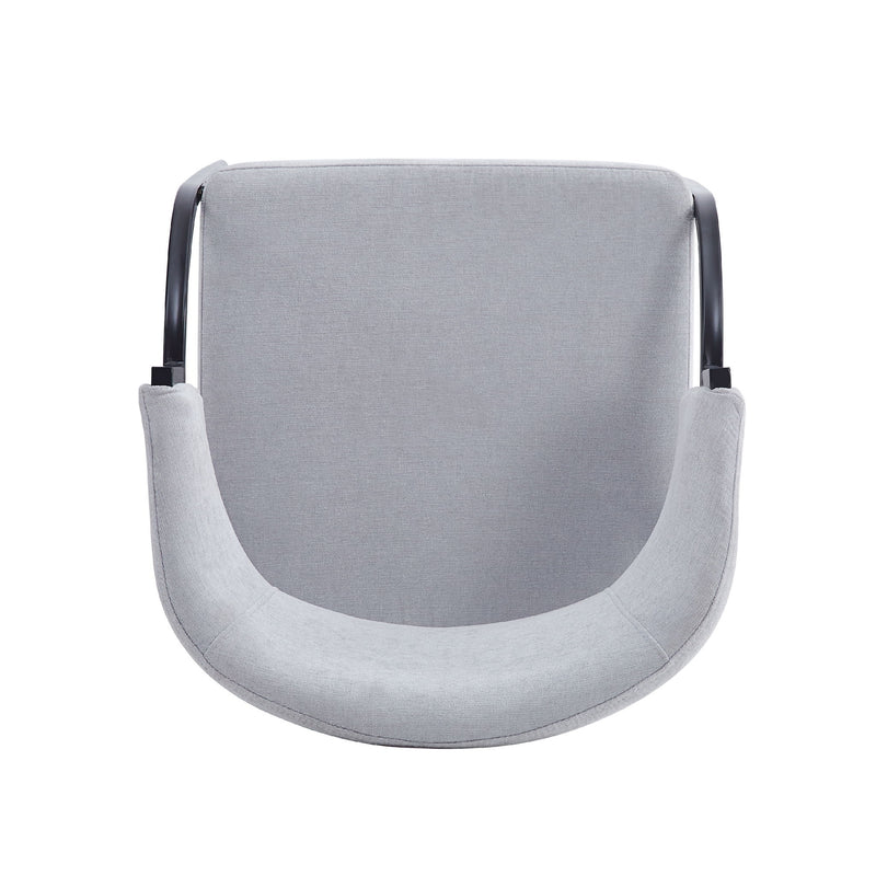 Modern Upholstered Dining Chairs With Metal Legs - Gray
