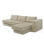 L-Shaped Modular Sofa With Double Layer Cushion