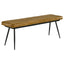 Tufted Cushion Side Bench With Tapered Legs