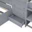 Loft Platform Bed With 7 Drawers And Full Guardrails, Modern L Shaped Space Savin