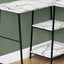 Computer Desk, Home Office, Corner, Storage Shelves, L Shape, Work, Laptop, Marble Look Laminate, Contemporary, Modern