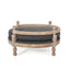 Round Pet Sofa, Wide Upholstered Pet Bed - Charcoal
