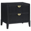 California King 5 Piece Bedroom Set With Fluted Detailing - Black