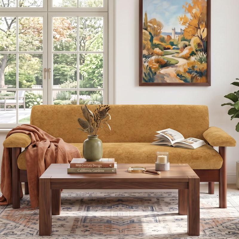 Loveseat Sofa 2 Seater Couch With Armrest Pillows