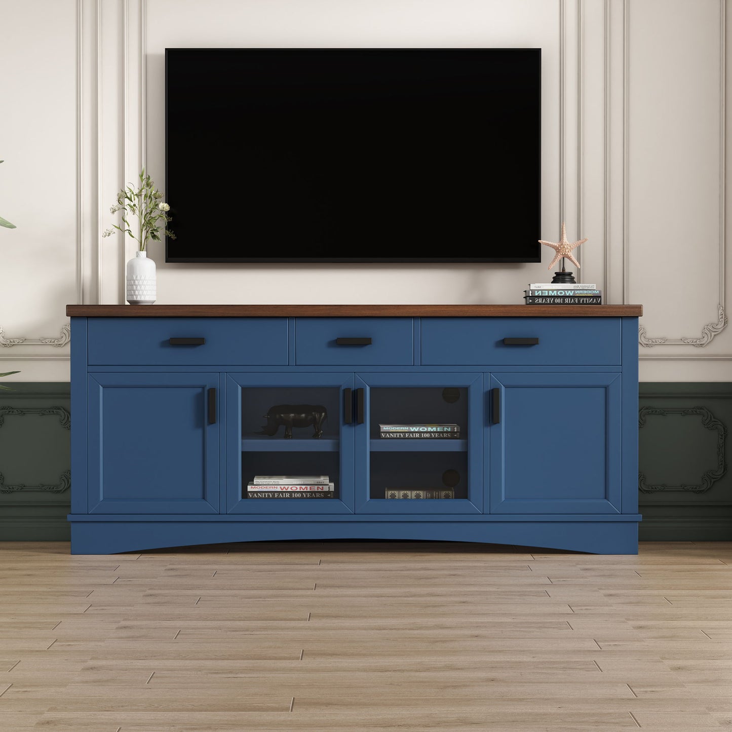 Modern TV Console & Adjustable Shelves