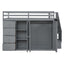 Loft Bed With Built In Wardrobes, Cabinets And Drawers