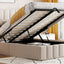 Elegant Upholstered Platform Bed With Hydraulic Storage System