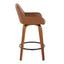 Daniella - Contemporary Fixed Height Counter Stool With Swivel With Round Footrest (Set of 2)