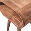 Circular Bedside Table With Open Slot - Caramel